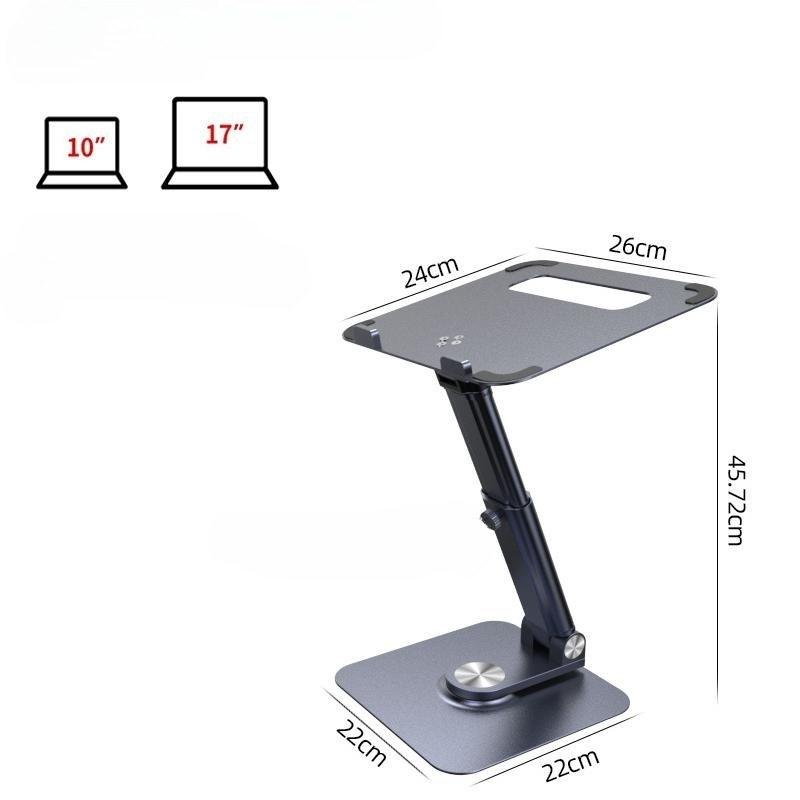 KTR03-003 Adjustable Angle and Height Rotatable Notebook/iPad Stand for Desk