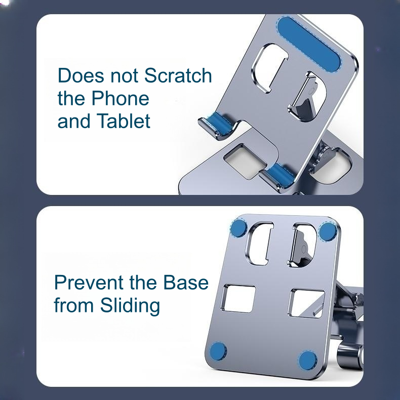 KTR01-002 Aluminum Folding Phone/iPad Holder for Desk