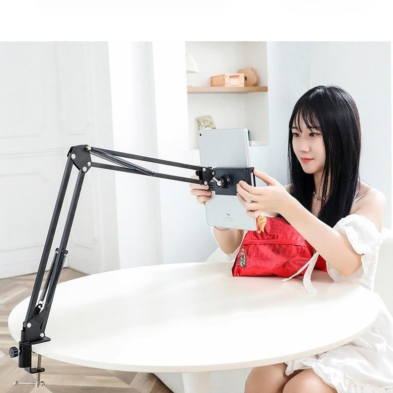 KTR01-006 Adjustable Angle Phone/iPad Holder Clamp Clip for Desk and Headboard