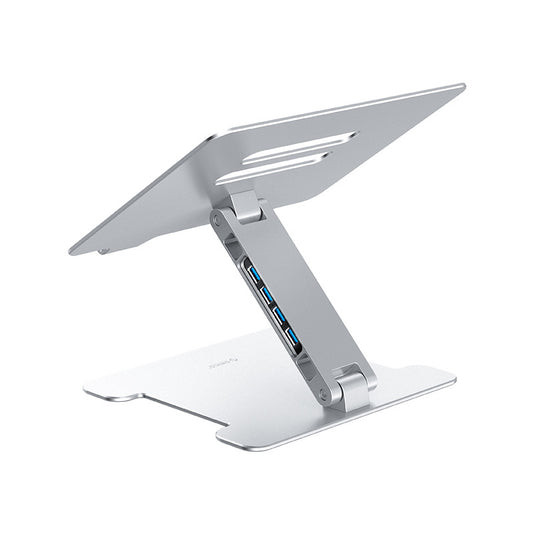 KTR03-007 Foldable Notebook/iPad Stand with USB Sockets for Desk