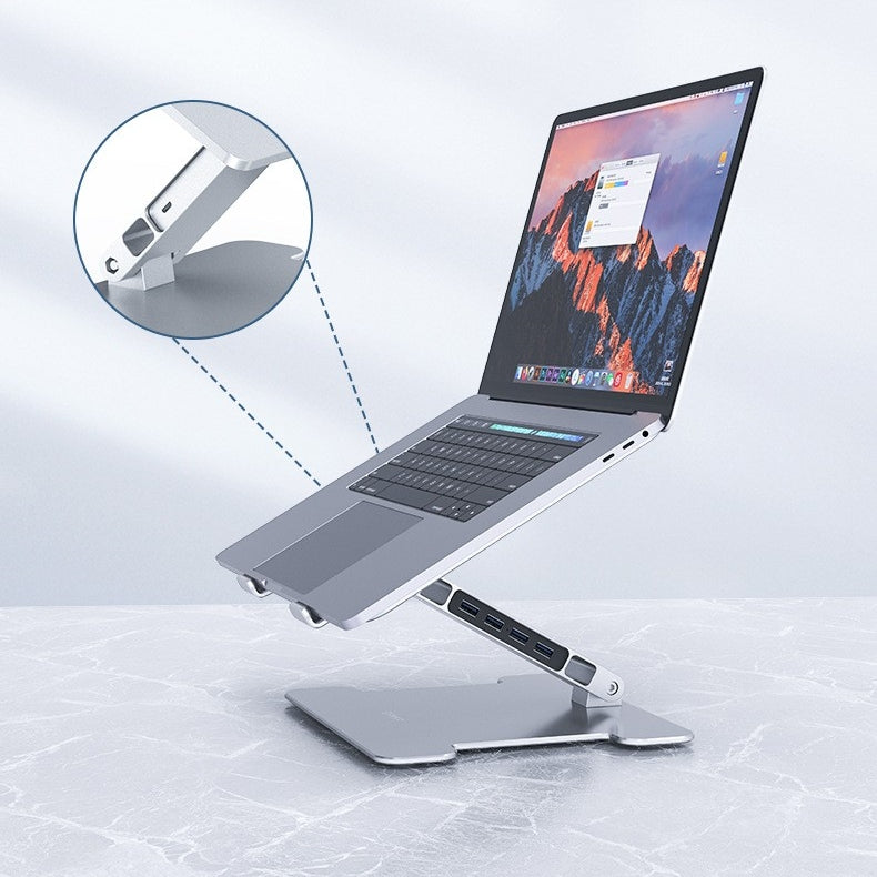 KTR03-007 Foldable Notebook/iPad Stand with USB Sockets for Desk