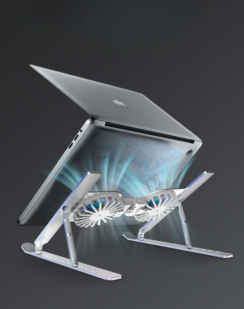 KTR03-016 Man-Pack Foldable Notebook/iPad Stand with Cooling Fan